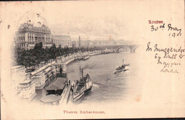 LONDON Thames Embankment (1901) - River Thames
