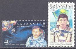 1999. Kazakhstan, Kazakhstan Cosmonauts, 2v, Mint/** - Kazajstán