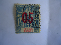 GRADE COMORE  COLONIES USED STAMPS OVEPRINT WITH POSTMARK - Altri & Non Classificati