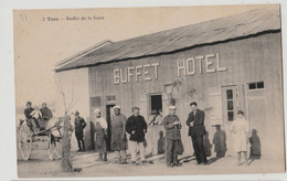 CPA- TAZA BUFFET DE  LA GARE   BE + ANIMEE PEU COMMUNE  CIRCULEE - Sonstige & Ohne Zuordnung