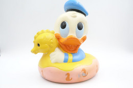 PIEPER POUET SQUEAKY: WALT DISNEY PRODUCTIONS 1985 DONALD BABY BATH TOY RaRe  - L=18 - Rubber - Vinyl -1970's - I Puffi