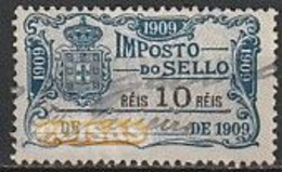 Fiscal/ Revenue, Portugal, 1909 - Imposto Do Sello -|- 10 Rs. - Usati