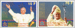 137238 MNH RUANDA 1990 VISITA DEL PAPA JUAN PABLO II A RUANDA - 1990-…