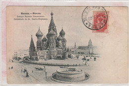 RUSSIE  MOSCOU  CPA  CATHEDRALE SAINT BASILE -BLAJENNOY - Rusia