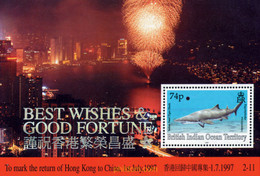 138085 MNH OCEANO INDICO BRITANICO 1997 DEVOLUCION DE HONG KONG A LA CHINA - Territorio Británico Del Océano Índico