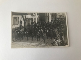 Molenbeek Bruxelles    CARTE PHOTO La Joyeuse Entrée De Nos Souverains Le 22 Novembre 1918  ALBERT I  Chaussée De Gand - St-Jans-Molenbeek - Molenbeek-St-Jean