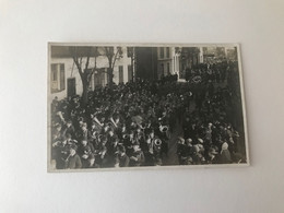 Molenbeek  Bruxelles  CARTE PHOTO La Joyeuse Entrée De Nos Souverains  Le 22 Novembre 1918  ALBERT I  Chaussée De Gand - St-Jans-Molenbeek - Molenbeek-St-Jean