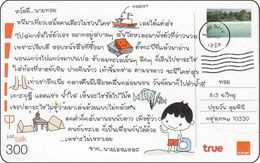 Thailand  Phonecard Orange - True Mit Briefmarke - With Stamp - De Timbre - Francobolli & Monete
