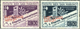 140582 MNH SAN MARINO 1943 PERIODICOS DE SAN MARINO - Usati