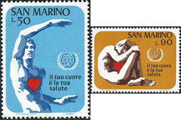 140922 MNH SAN MARINO 1972 AÑO DEL CORAZON - Gebruikt