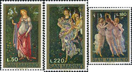 140913 MNH SAN MARINO 1972 PINTURAS DE SANDRO BOTTICELLI - Used Stamps
