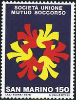 141002 MNH SAN MARINO 1976 CENTENARIO DE LA SOCIEDAD DE SOCORRO MUTUO - Usati