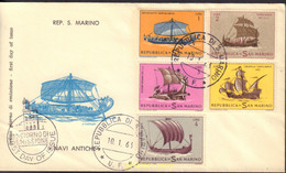 445351 MNH SAN MARINO 1963 HISTORIA DE LA MARINA - Gebruikt