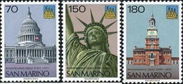 141001 MNH SAN MARINO 1976 BICENTENARIO DE LA INDEPENDENCIA DE LOS ESTADOS UNIDOS - Oblitérés