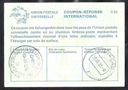 BELGIUM International Reply Coupon Issued BERCHEM Sainte Agathe 1990 Cashed In Curaçao - Internationale Antwoordcoupons