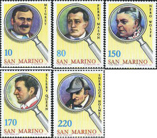 141083 MNH SAN MARINO 1979 PERSONAJES POPULARES DE LA LITERATURA POLICIACA - Oblitérés