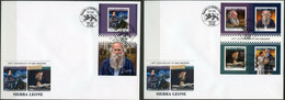 Sierra Leone 2018, Writer, Leo Tolstoy, 4val In BF +BF In 2FDC - Ecrivains