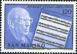 141118 MNH SAN MARINO 1980 100 ANIVERSARIO DEL NACIMIENTO DE ROBERT STOLZ - Used Stamps
