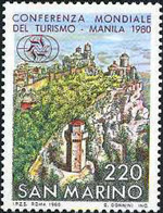 141128 MNH SAN MARINO 1980 CONFERENCIA MUNDIAL DEL TURISMO EN MANILA. - Oblitérés