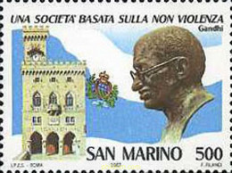 141231 MNH SAN MARINO 1987 UNA SOCIEDAD BASADA EN LA NO VIOLENCIA - Used Stamps