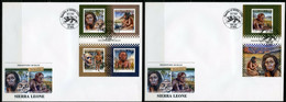 Sierra Leone 2018, Prehistoric Humanity, 4val In BF +BF In 2FDC - Fossielen