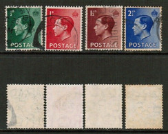 GREAT BRITAIN   Scott # 230-3 USED (CONDITION AS PER SCAN) (Stamp Scan # 832-8) - Used Stamps