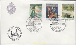 445521 MNH SAN MARINO 1988 LOS GRANDES DEL ESPECTACULO. HOMENAJE A FEDERICO FELLINI - Usati