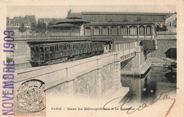 CPA Paris - Le Metropolitain A La Bastille - Griffe Novembre 1903 - B F - Metro, Estaciones
