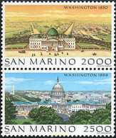 141332 MNH SAN MARINO 1989 LAS GRANDES CIUDADES DEL MUNDO. WASHINGTON - Used Stamps