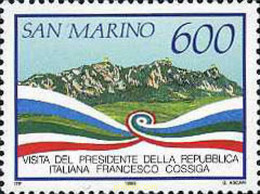 141375 MNH SAN MARINO 1990 VISITA DEL PRESIDENTE ITALIANO FRANCESCO COSSIGA - Gebraucht