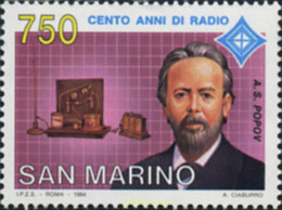 141446 MNH SAN MARINO 1994 100 AÑOS DE RADIO - Used Stamps