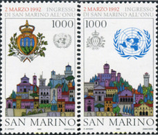 141437 MNH SAN MARINO 1992 INGRESO DE SAN MARINO EN LA ONU - Used Stamps