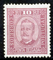 !										■■■■■ds■■ P.Delgada 1892 AF#02 * King Carlos Neto 10 Réis 12,5 (x0094) - Ponta Delgada