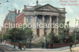 WESLEY CHAPEL WEST HARTLEPOOL OLD COLOUR POSTCARD DURHAM - Hartlepool