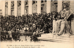 CPA PARIS LL.MM. Le Roi Et Le Reine D'Italie. Les Marches (562998) - Receptions