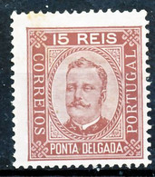 !										■■■■■ds■■ P.Delgada 1892 AF#03 (*) King Carlos Neto 15 Réis 13,5 (x0100) - Ponta Delgada