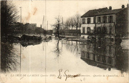 CPA Ile-St-DENIS Quartier Du Chemin Vert Crue De La Seine 1910 (569215) - L'Ile Saint Denis