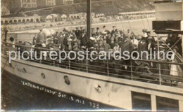 EMPEROR OF INDIA OLD R/P POSTCARD SHIPPING STEAMER BOURNEMOUTH VIEW CO. 1913 - Bournemouth (tot 1972)