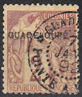 GUADELOUPE  SCOTT NO 15  USED  YEAR  1891 - Used Stamps