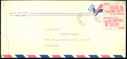 Roemenie 1997 Luchtpost Envelop Naar Nederland Mi 4751 (2) - Cartas & Documentos