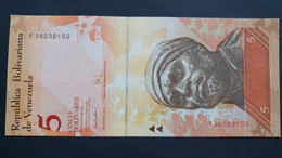 Billete De Banco De VENEZUELA - 5 Bolívares, 2007 - Otros – América