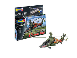 Revell - SET EUROCOPTER TIGER 15 Jahre + Peintures + Colle Maquette Kit Plastique Réf. 63839 Neuf NBO 1/72 - Helicopters