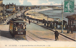 CPA Transports - Tramways - Le Havre - Le Boulevard Maritime Et La Nouvelle Jetée - L.L. - Oblitérée - Colorisée - Tram