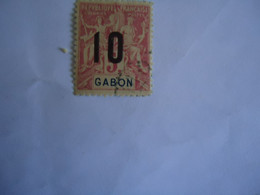 GABON FRANCE  COLONIES USED STAMPS   OVERPRINT 10/5FR - Andere & Zonder Classificatie