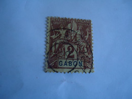 GABON FRANCE  COLONIES  USED  STAMPS  2C  WITH POSTMARK - Autres & Non Classés