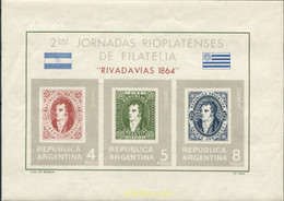 159281 MNH ARGENTINA 1966 2 JORNADAS RIOPLATENSES DE FILATELIA - Used Stamps