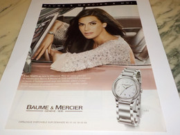 ANCIENNE PUBLICITE TERI HATCHER MONTRE BAUME ET MERCIER  2008 - Autres & Non Classés