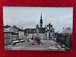 AK: Echtfoto, St. Pölten Rathausplatz, Gelaufen Ca 1956 (Nr.3343) - St. Pölten