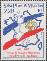 161339 MNH SAN PEDRO Y MIQUELON 1987 VISITA DE FRANÇOIS MITTERRAND. PRESIDENTE DE LA REPUBLICA - Gebraucht