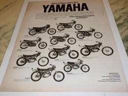 ANCIENNE PUBLICITE FACE A FACE YAMAHA 1976 - Motos